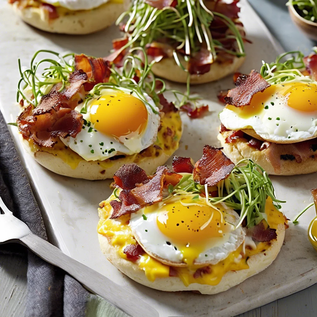 Final English Muffin Breakfast Pizzas recipe