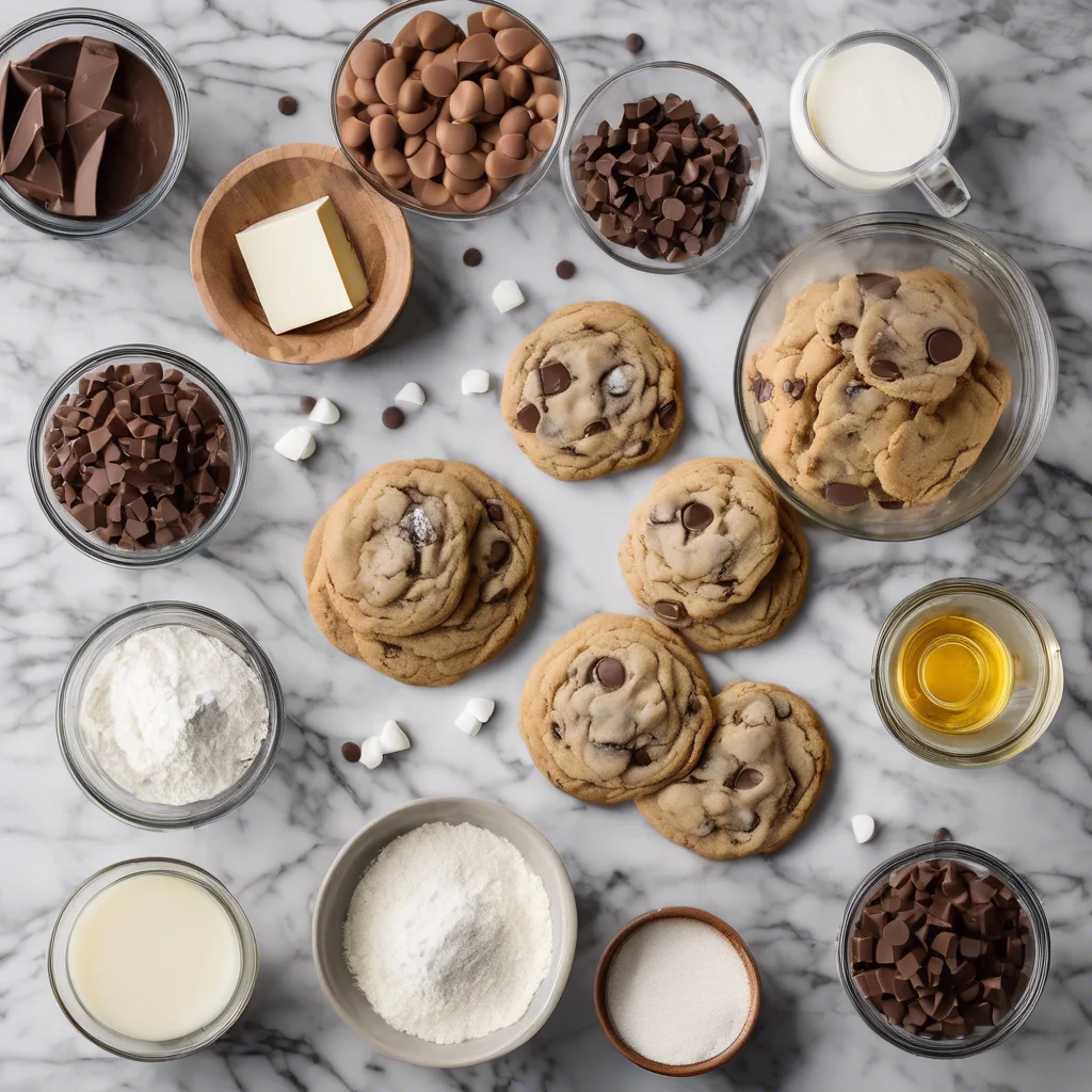 Ingredients for Chewy Chocolate Chip Cookies Recipe