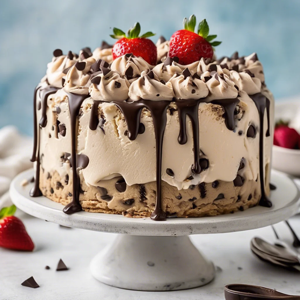 Chocolate Chip Cookie Dough Ice Cream Cake recipe 