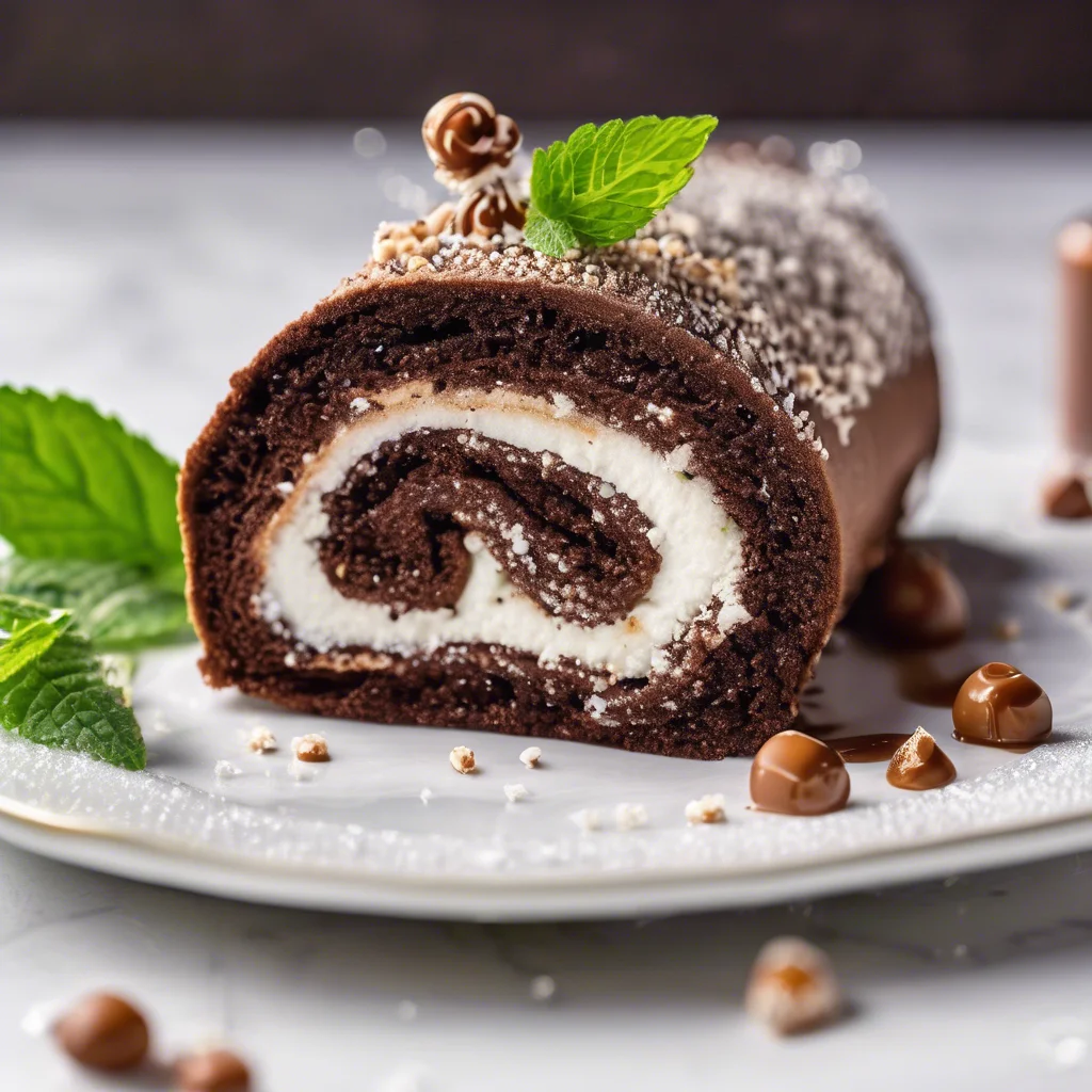 Final chocolate Swiss roll cake Recipe