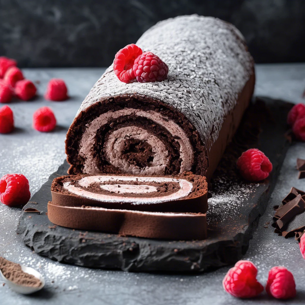 chocolate Swiss roll cake Recipe