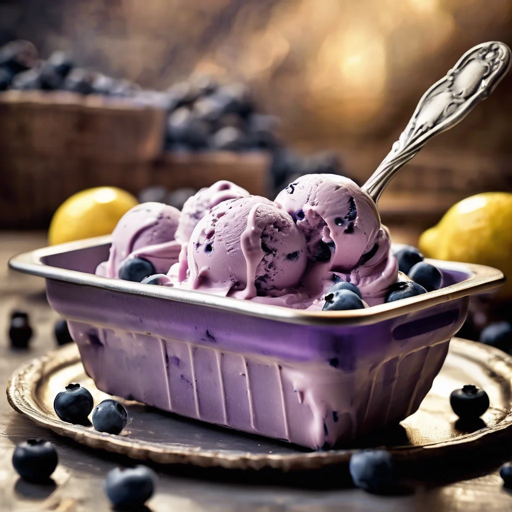 Easy Homemade No Churn Blueberry Ice Cream Recipe