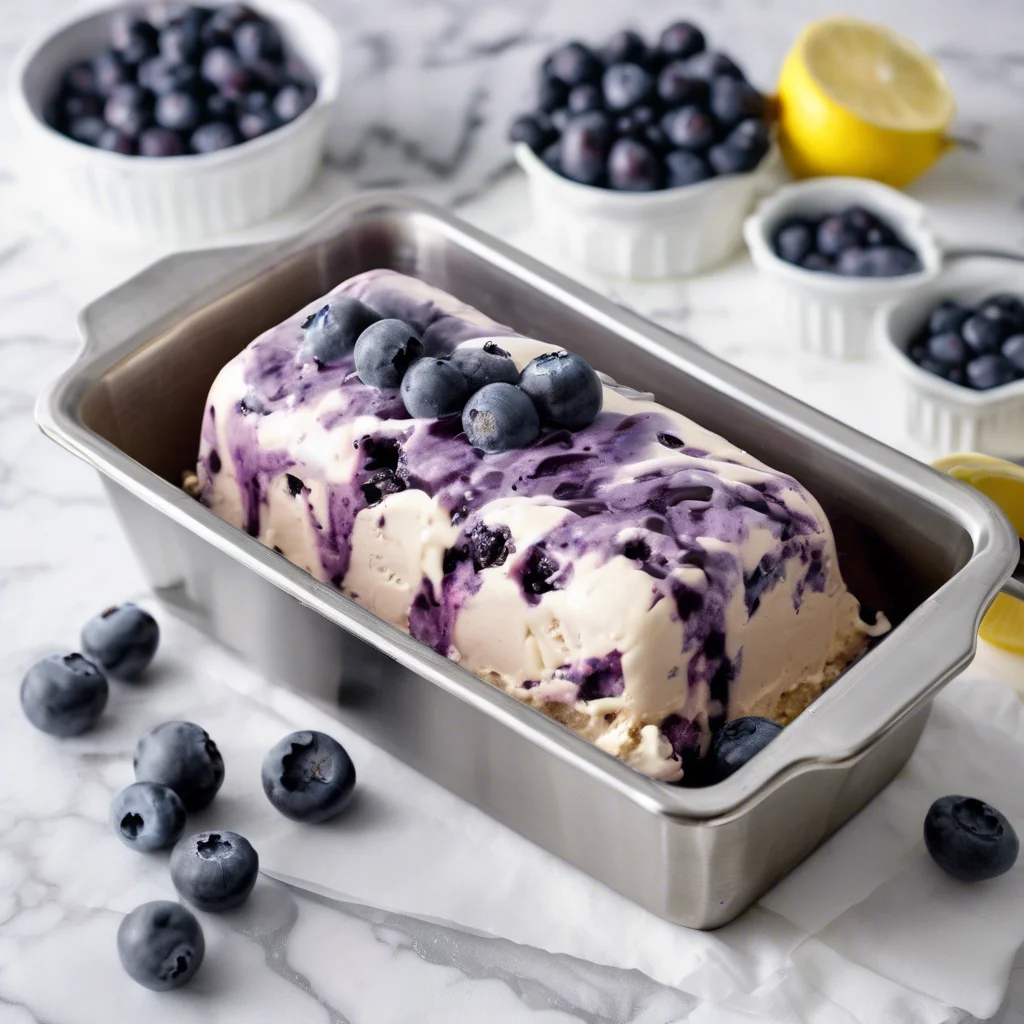 Final Easy Homemade No Churn Blueberry Ice Cream Recipe