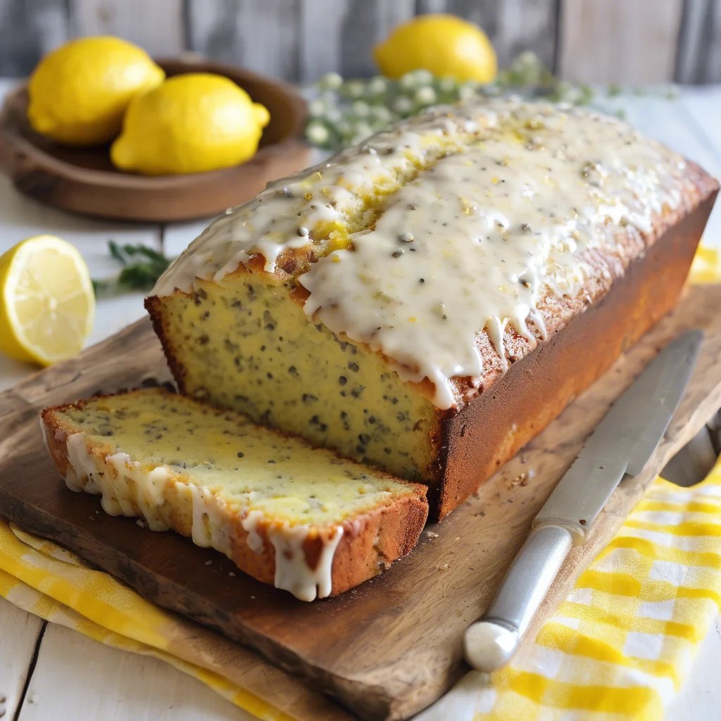 LEMON POPPY SEED LOAF WITH GLAZE