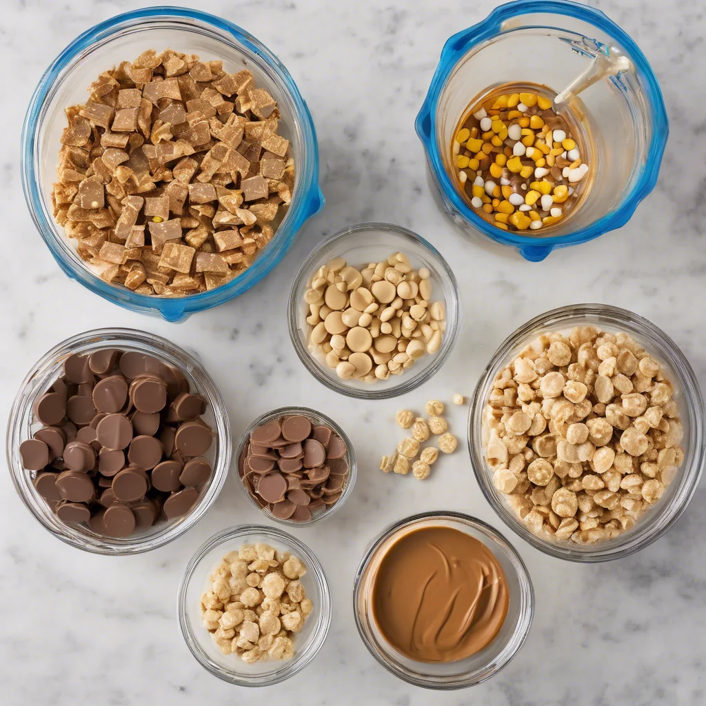 Ingredients for No-Bake Scotcheroos