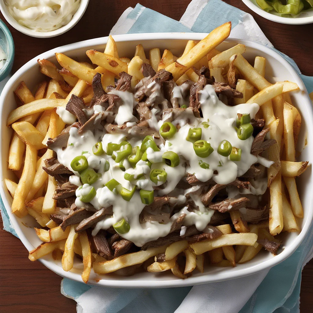 Ingredients for Philly Steak Cheese Fries
