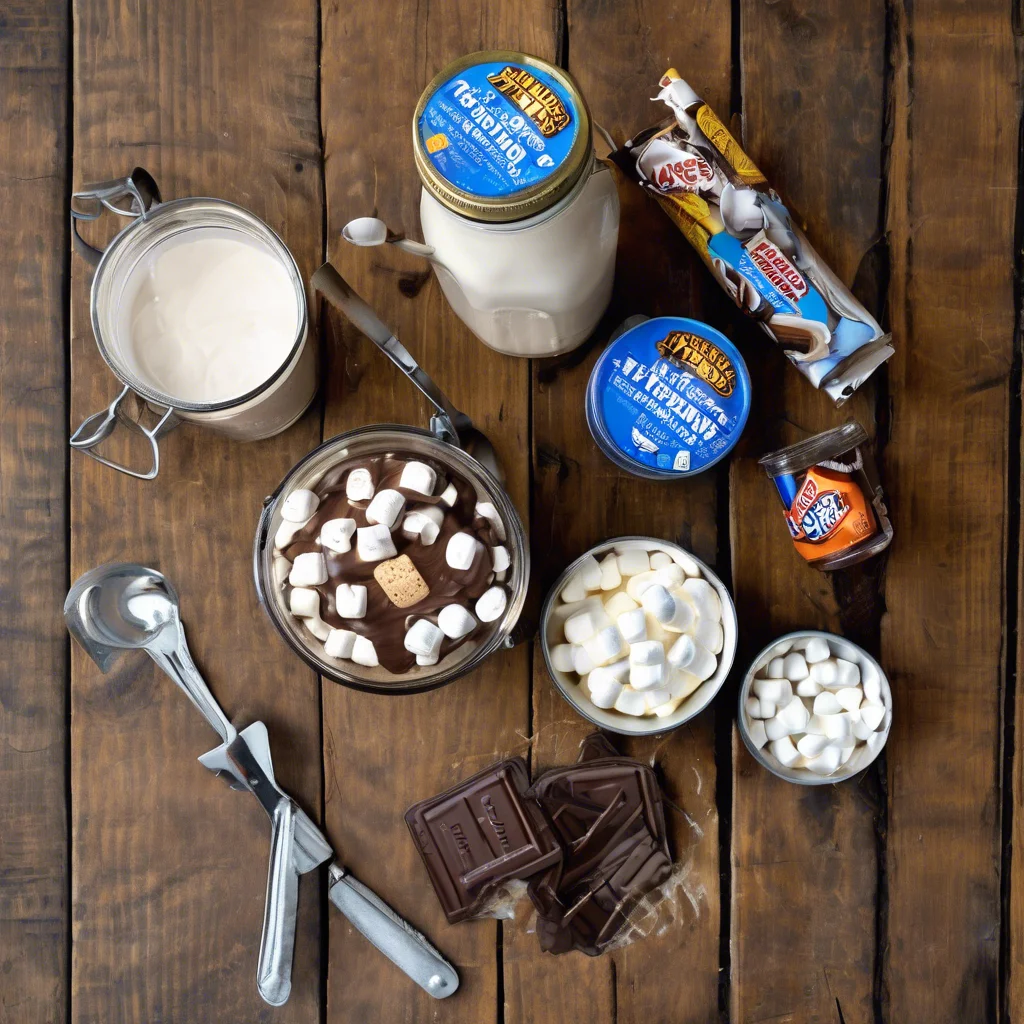 Ingredients for S’mores Milkshake Recipe