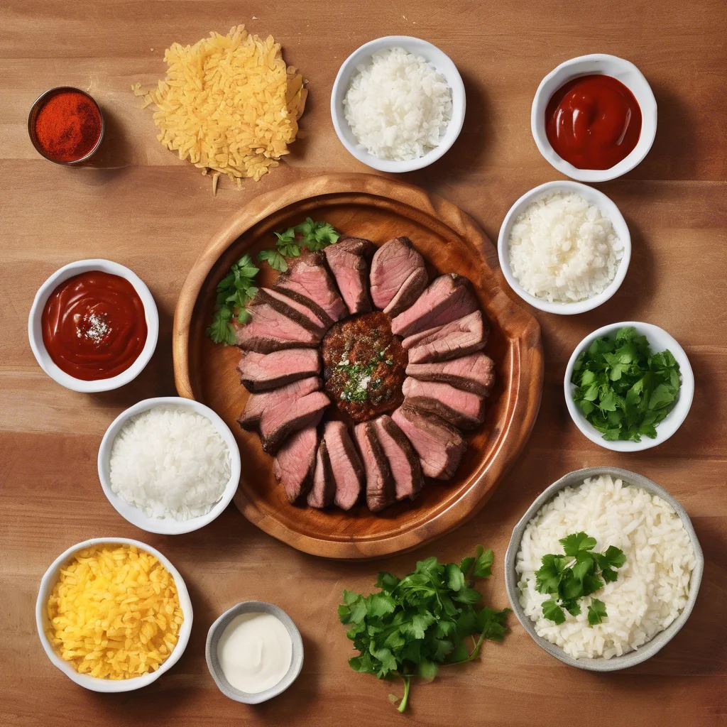 Ingredients for Steak & Queso Rice Recipe