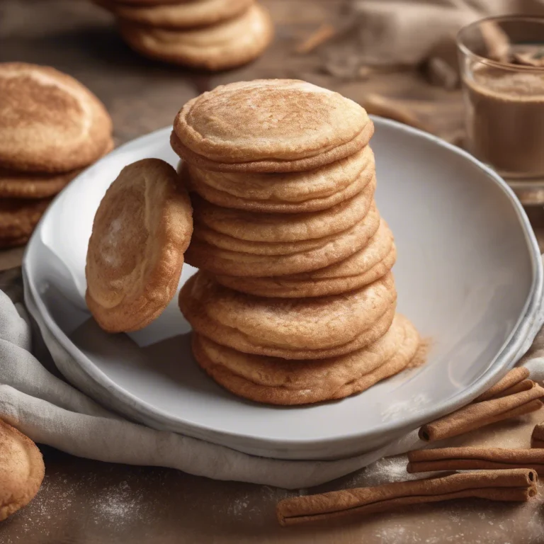 Soft, Chewy, and Utterly Delicious Classic Snickerdoodle Cookies served on an elegant plate with garnishes, showing the finished dish from a 45-degree angle with professional lighting.