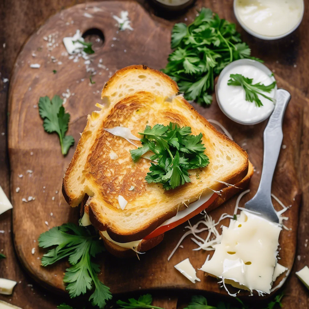 garlic bread grilled cheese recipe