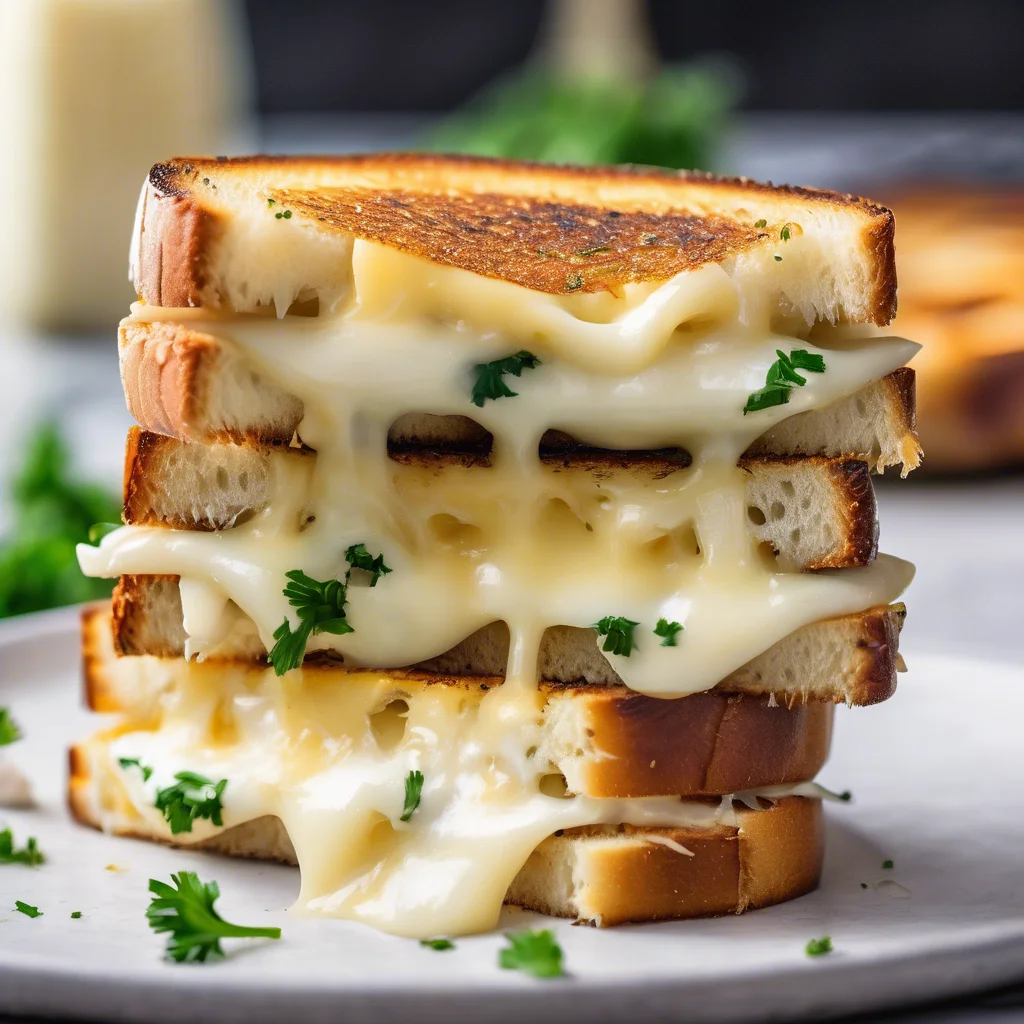 Final garlic bread grilled cheese recipe