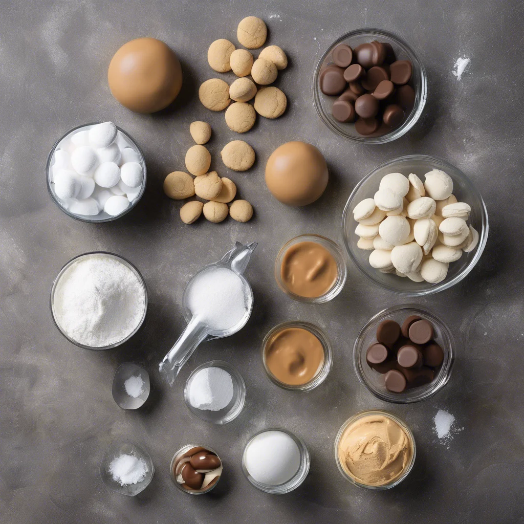 Ingredients for Peanut Butter Blossoms (Peanut Butter Cookies with Hershey’s Kiss)