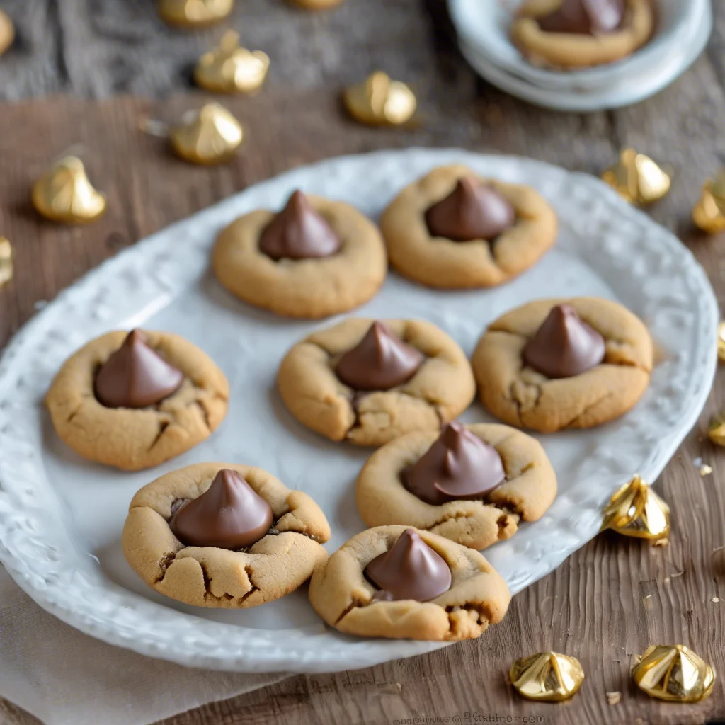 Final Peanut Butter Blossoms (Peanut Butter Cookies with Hershey’s Kiss)