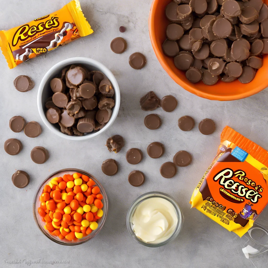 Ingredients for Reese’s Peanut Butter Chocolate Chip Cookie Bites